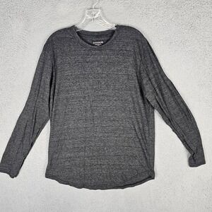 Goodlife Tri-Blend Tee Shirt Mens XL Heather Long Sleeve Scallop Crew Neck USA